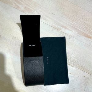 Empty Prada sunglasses case